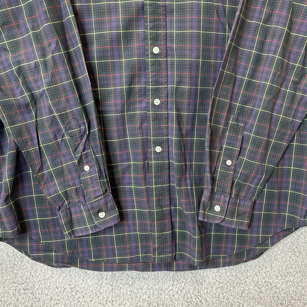 Polo Ralph Lauren‎ Shirt Mens Extra Large Blake Plaid Button Down Lightweight